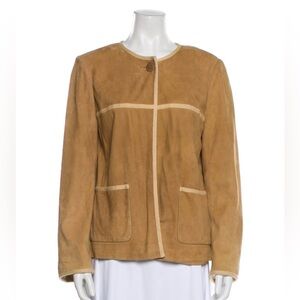 St. John Collection Camel Suede Jacket